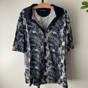 Greg Norman Tropical Golf Polo Shirt Beach Vacation Tiki Hawaii Mens Size XXL